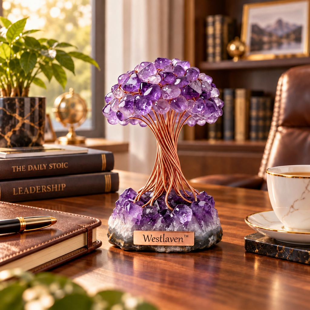 Westlaven™ Amethyst Crystal Bonsai Tree lifestyle image