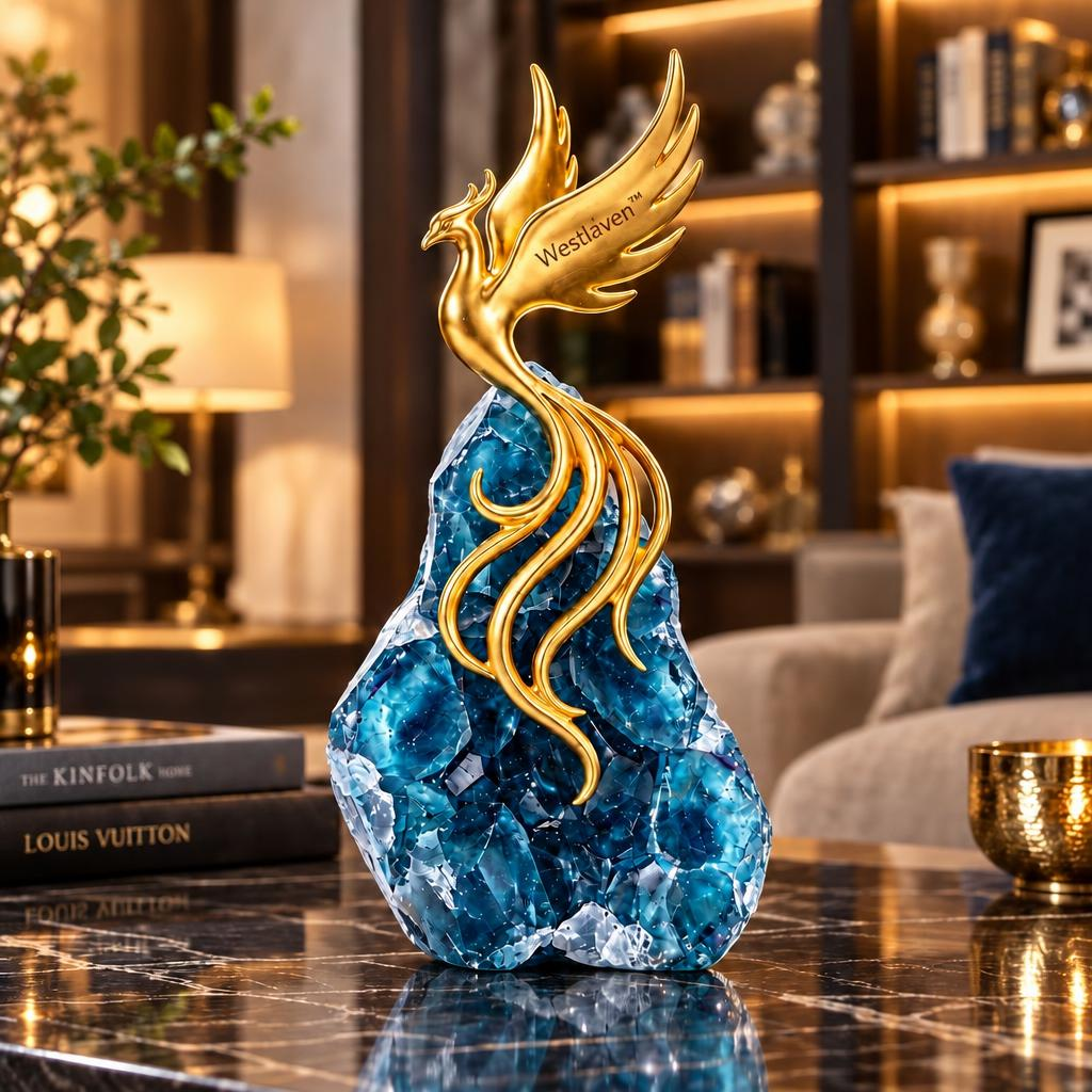 Westlaven™ Blue Fluorite Phoenix Sculpture brand hero image