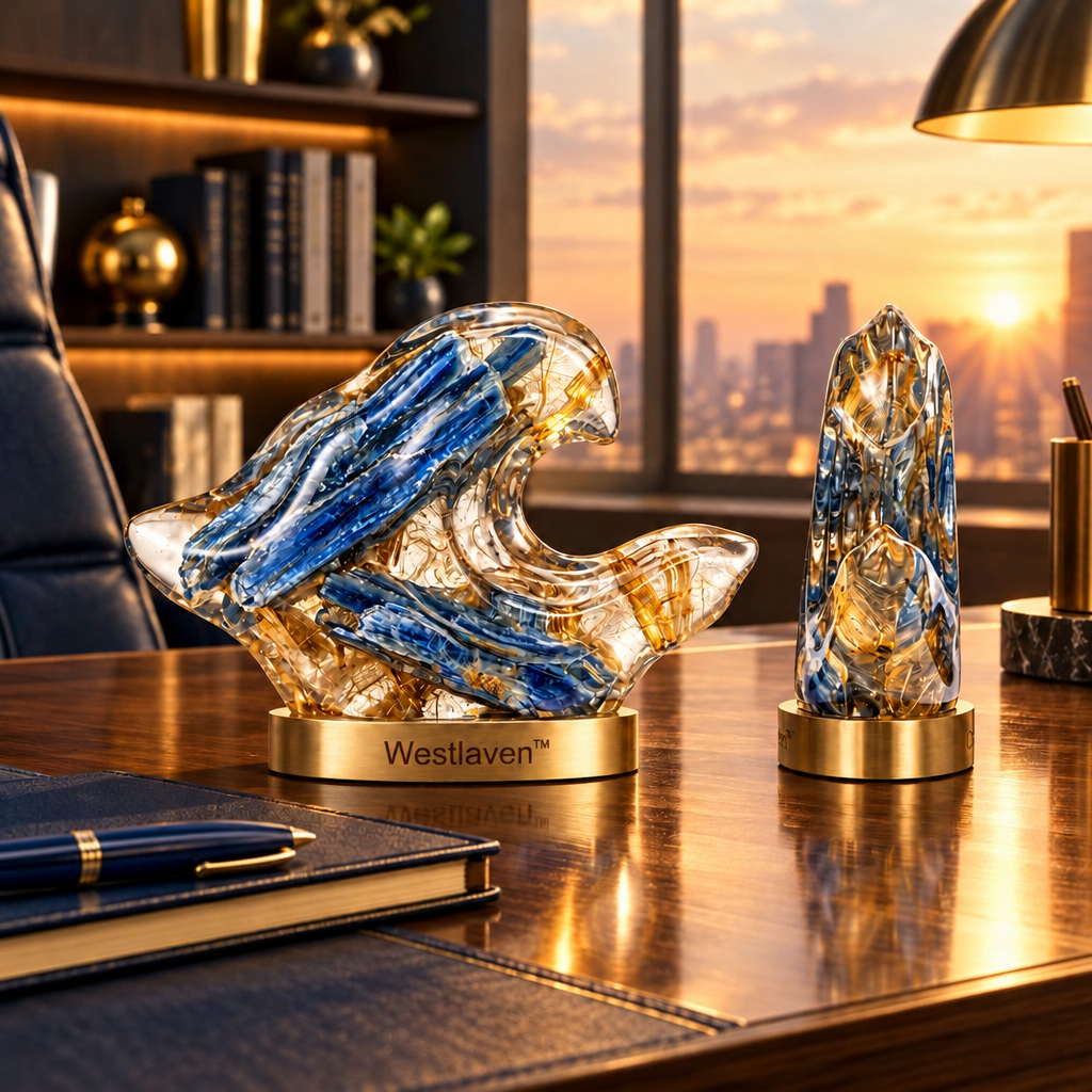 Westlaven™ Blue Kyanite Wave Sculpture