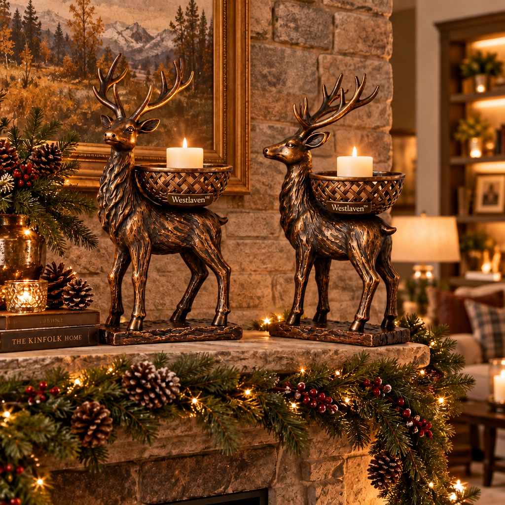 Westlaven™ Deer Candle Holder lifestyle image