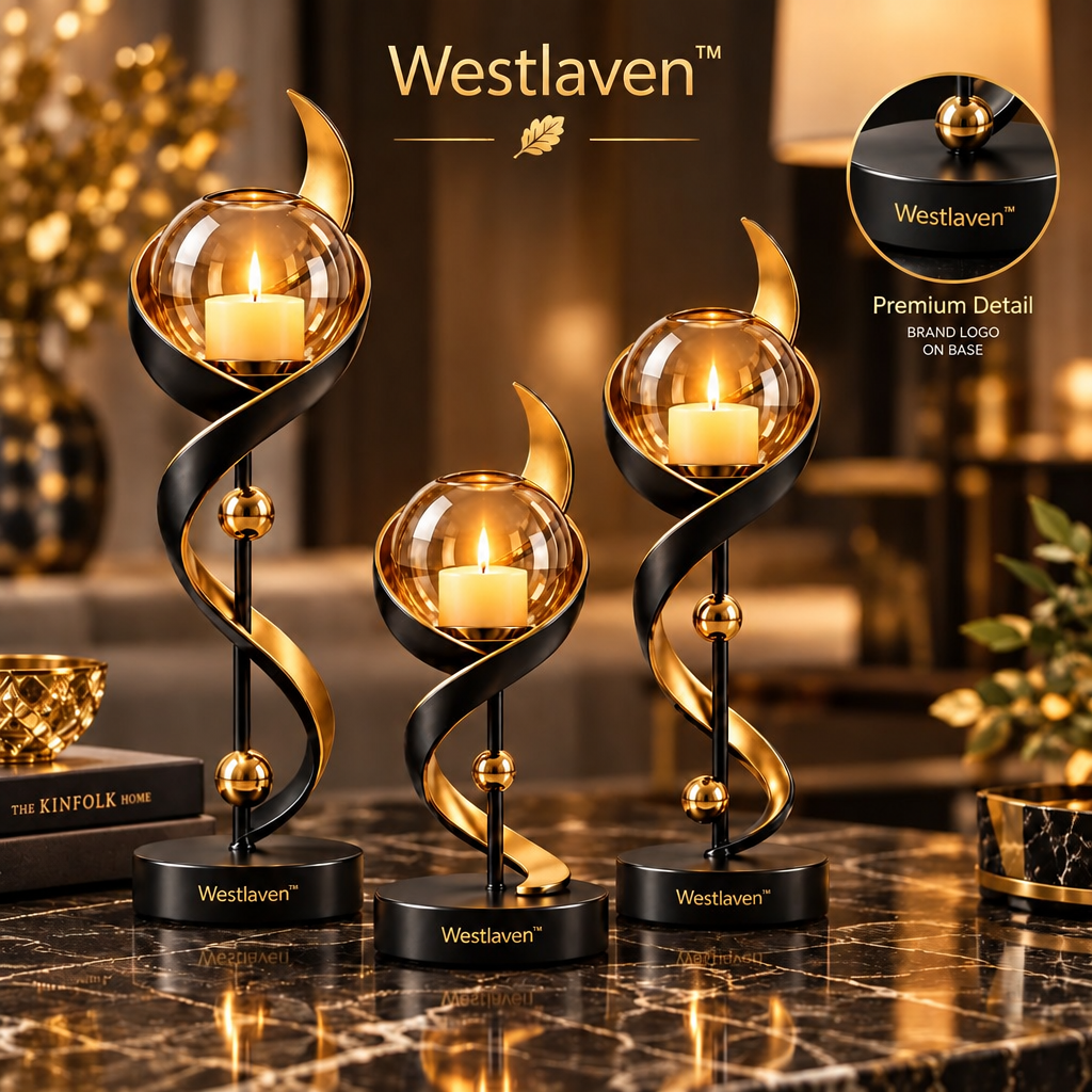 Westlaven™ Spiral Candle Holder Set of 3 brand hero image